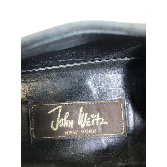 John Weitz Vintage Mens Oxford Black Leather Wingtip Brogue Lace Up Size 9 main image 6